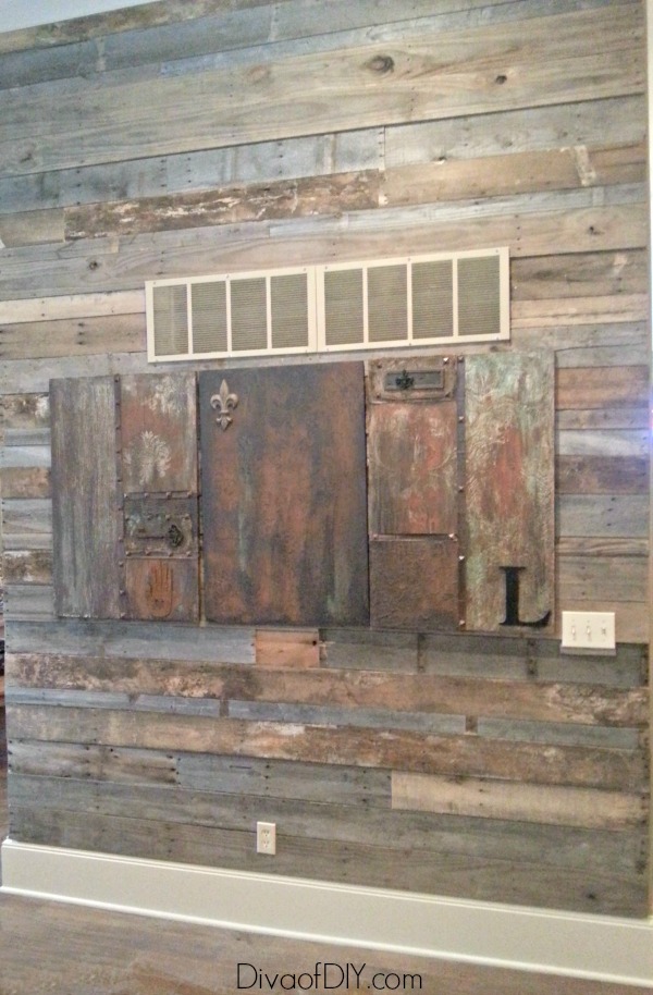 Muro d'accento in legno Pallet Wood