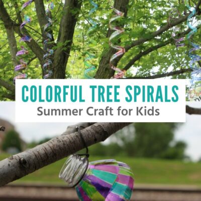 Summer Craft For Kids: Colorful Tree Spirals