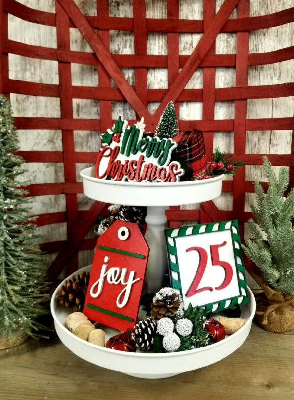 christmas tiered tray
