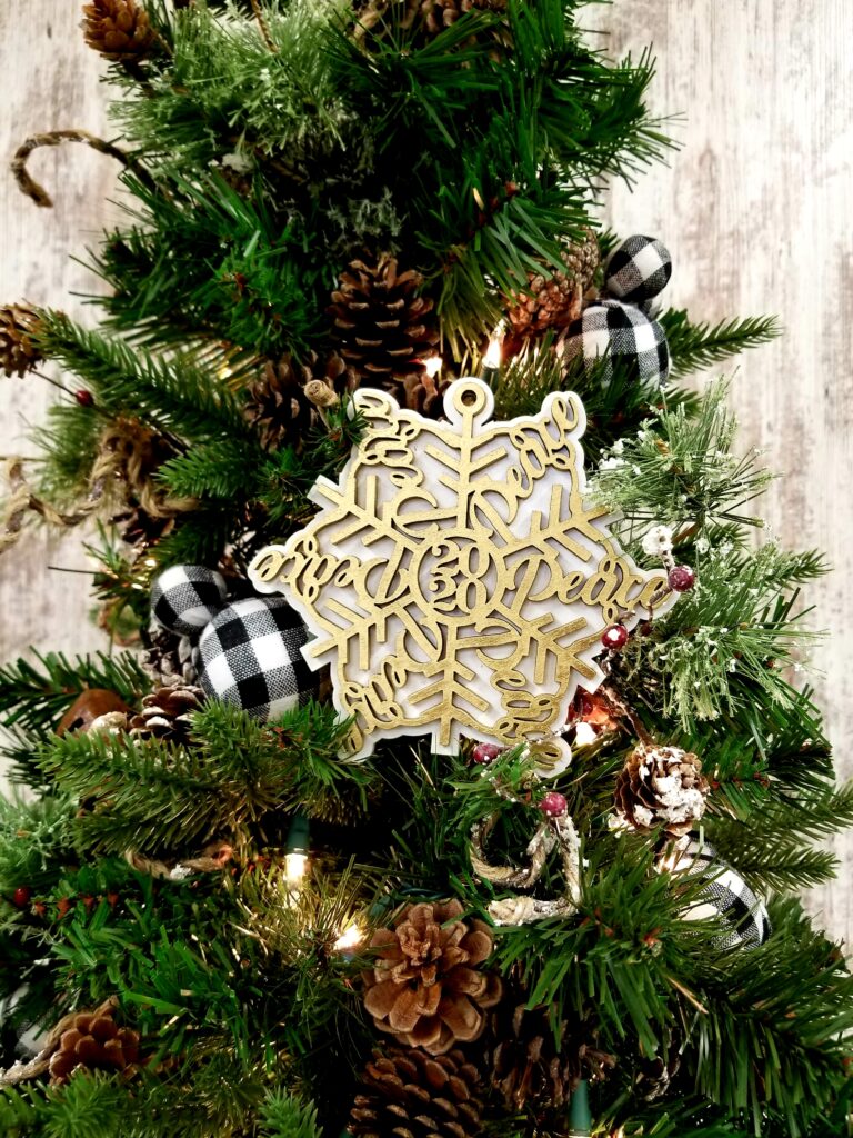 Peace 2020 Snowflake Christmas Ornament