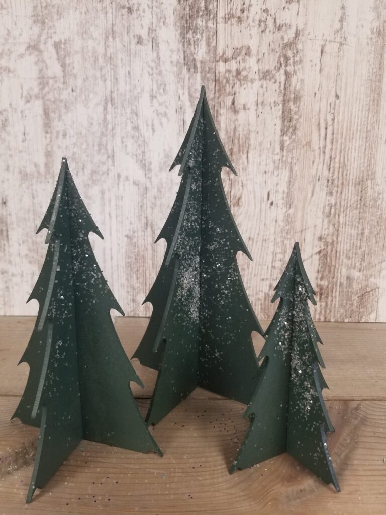 Medium Wood Christmas Trees – Set of 3
