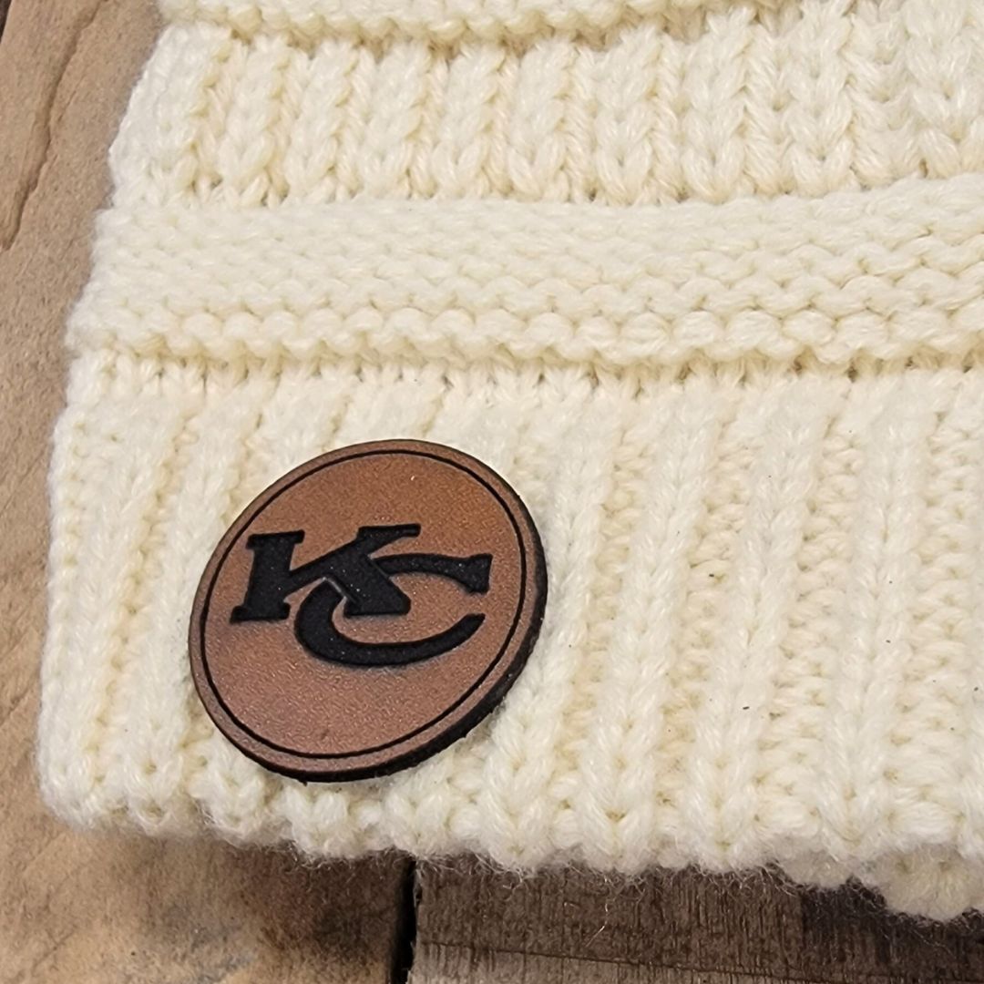 KC Chiefs Cable Knit Beanie - Image 2