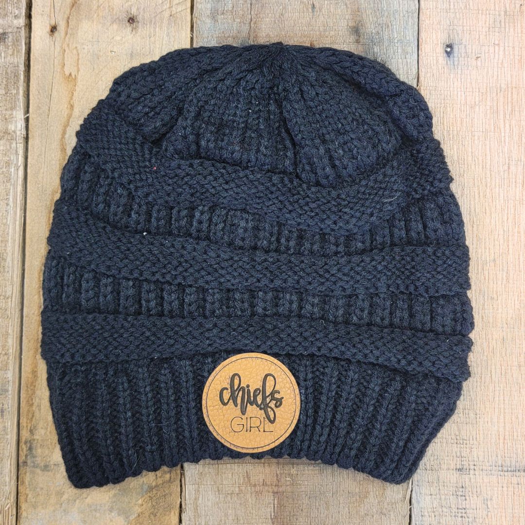 KC Chiefs Cable Knit Beanie - Image 3
