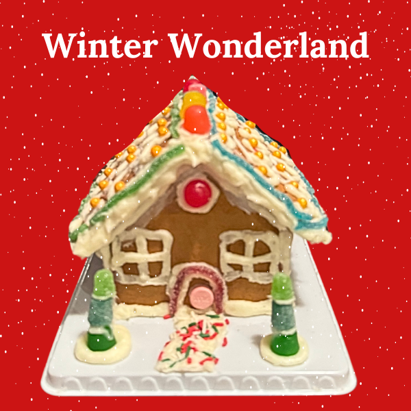 gingerbread house with frosting
