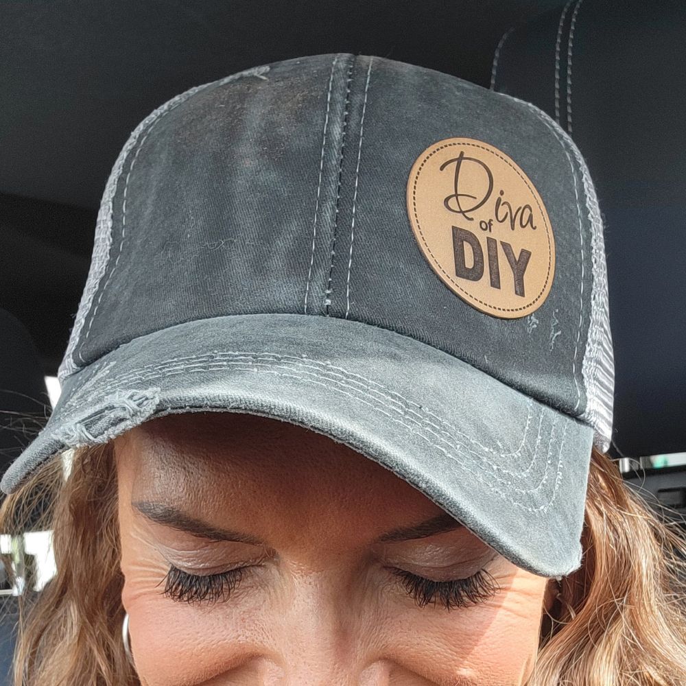 Distressed Ball Cap w/ Custom Patch - Image 4