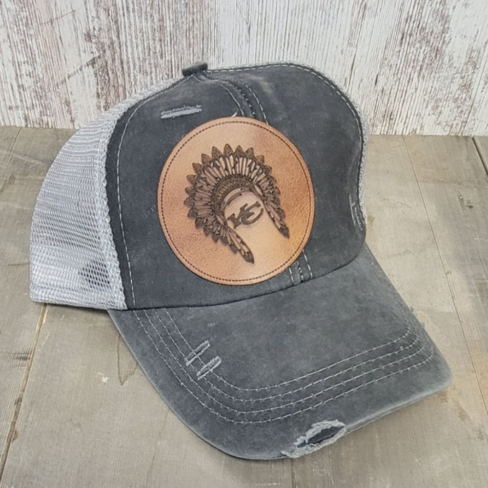 Distressed Ball Cap w/ Custom Patch - Image 8