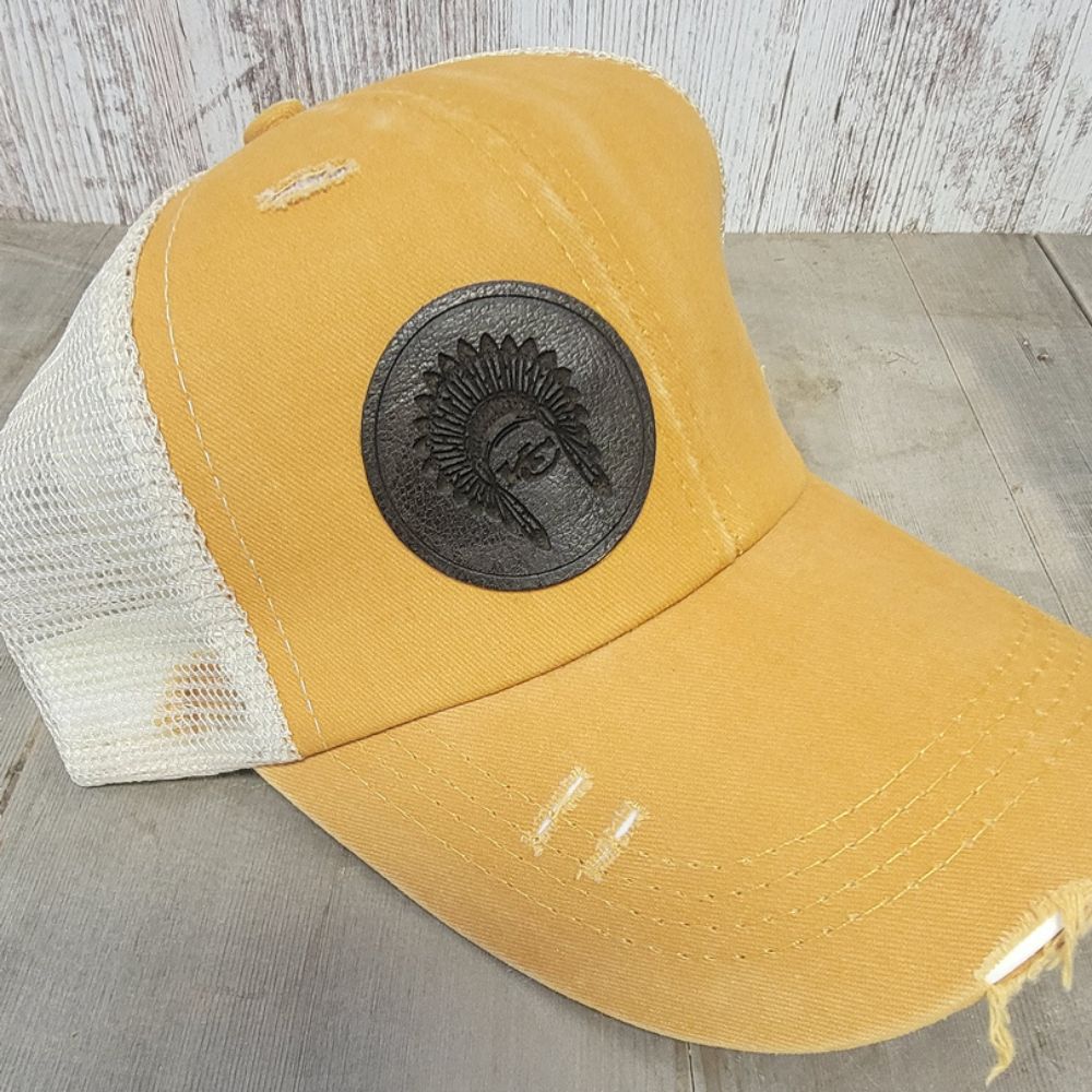 Distressed Ball Cap w/ Custom Patch - Image 2